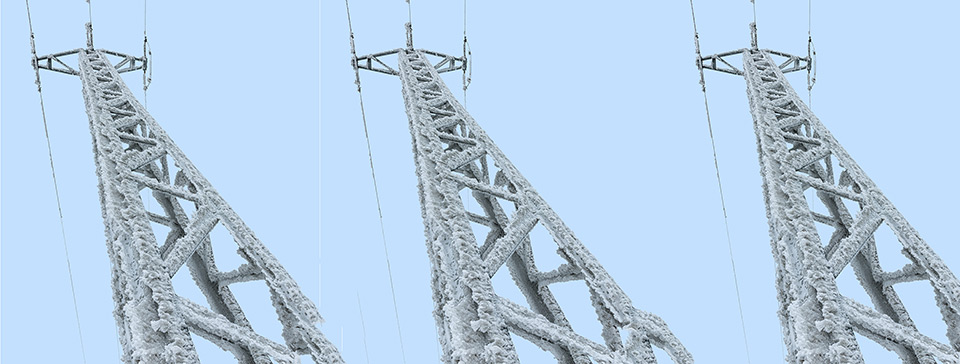 Utility poles and cables